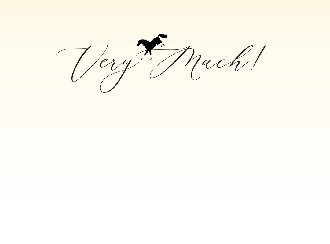 Horse Hollow Press  - Horse Thank You Greeting Card / Galloping & Jumping  Horses