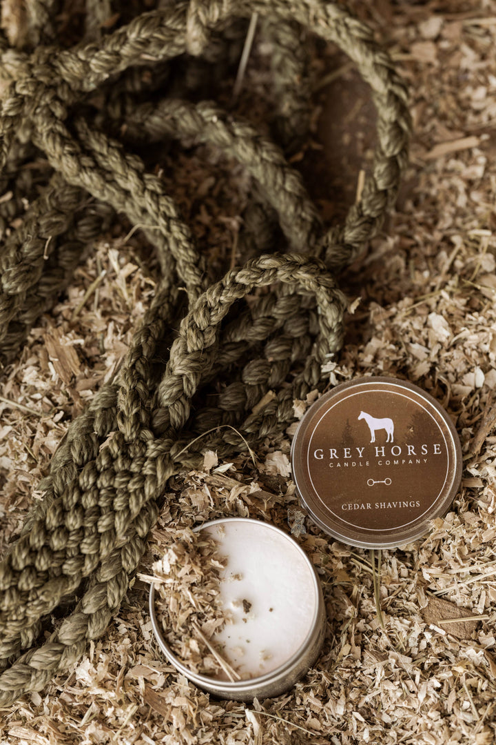 Grey Horse Candle Company - Soy Candle Tins: High End Saddle