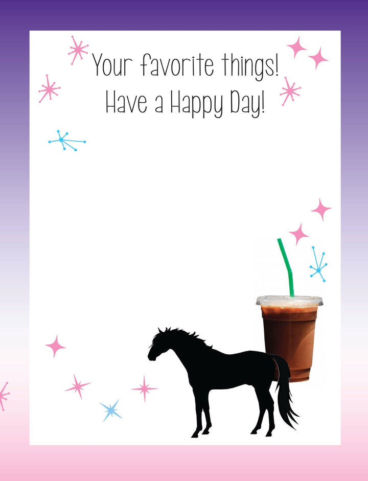 Horse Hollow Press  - Horse Birthday Card Starbucks