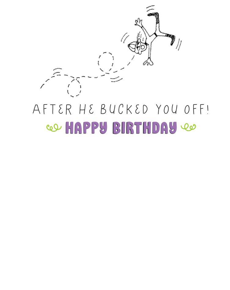 Horse Hollow - Horse Birthday Card: Celebrate like your horse...