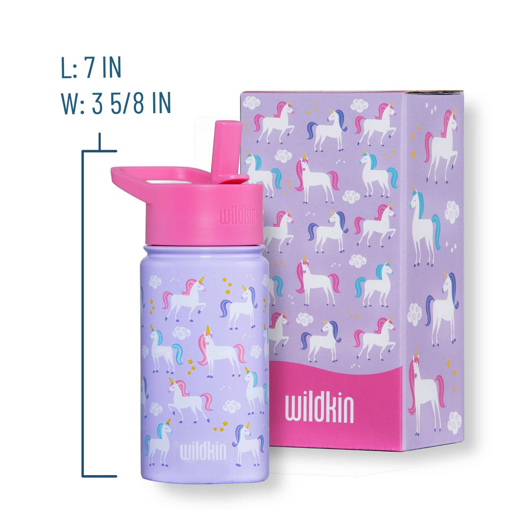 Wildkin - Unicorn 14 oz Stainless Steel Water Bottle