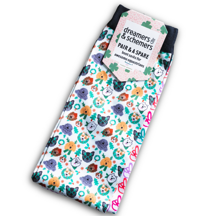 Dreamers & Schemers Deck the Paws Pair & A Spare Socks