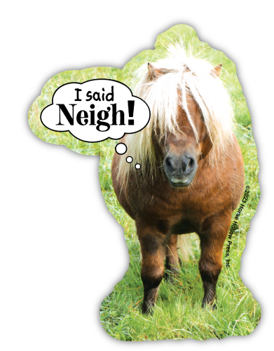Horse Hollow Press - I Said NEIGH! Mini Horse Funny Sticker 3" Waterproof