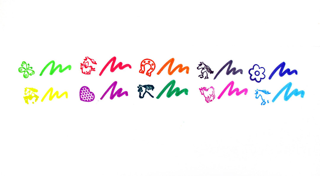 Tiny Mills - Horse and Pony Stamp Marker Set - Set of 10