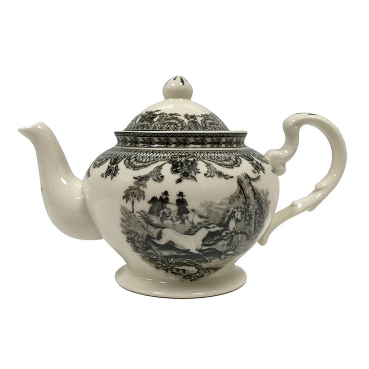Madison Bay Co. - Equestrian Transferware Porcelain Teapot
