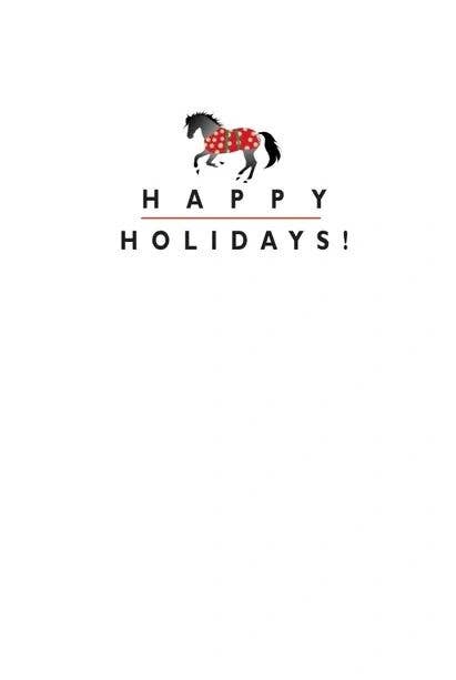 Horse Hollow Press Christmas Tree of Blanketed Horses Card