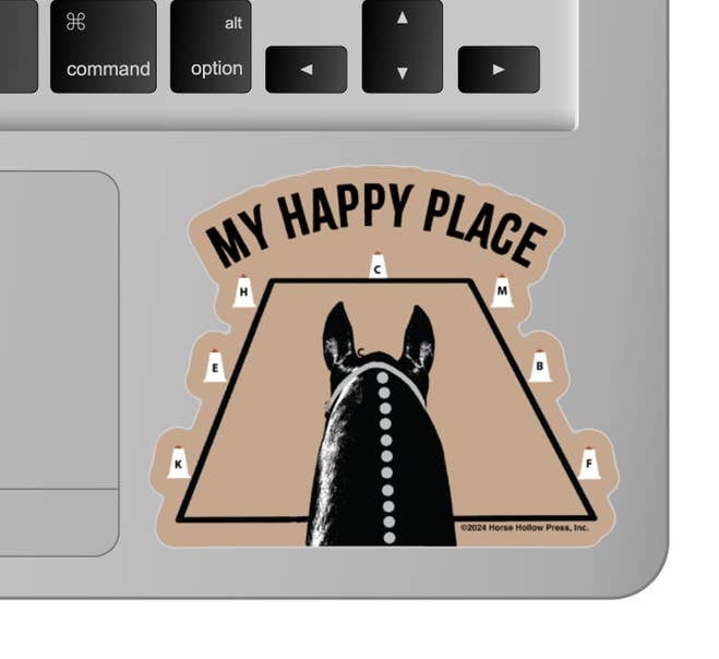 Horse Hollow Press - 3" Waterproof My Happy Place Dressage Funny Horse Sticker
