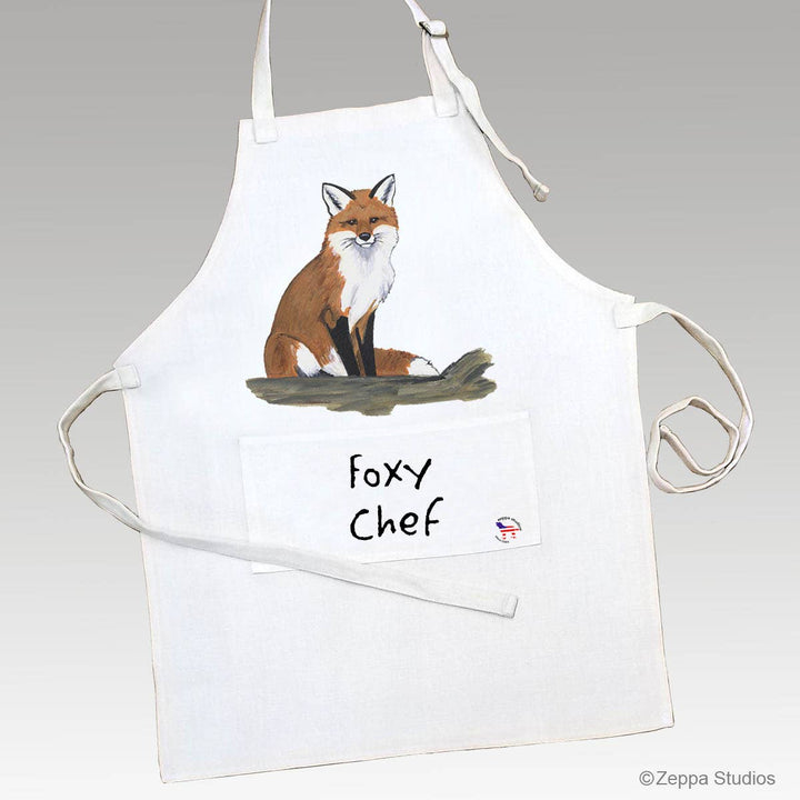 Zeppa Studios - Sitting Fox Chef's Apron