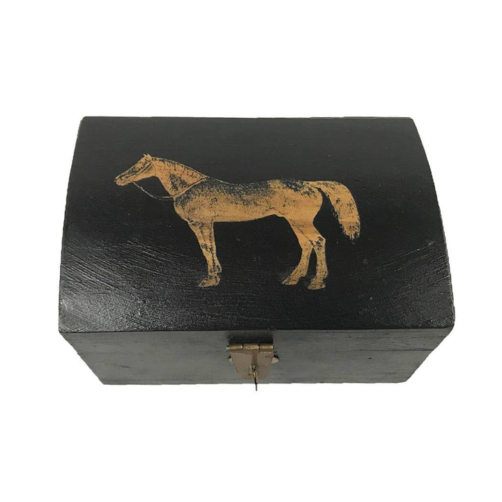 Madison Bay Co. -  Standing Horse Antiqued Wood Box