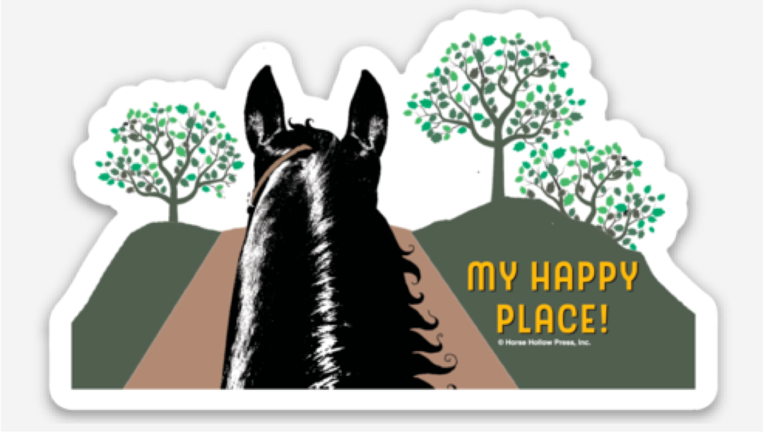 Horse Hollow Press - Horse Magnet 3":  My Happy Place (Green)