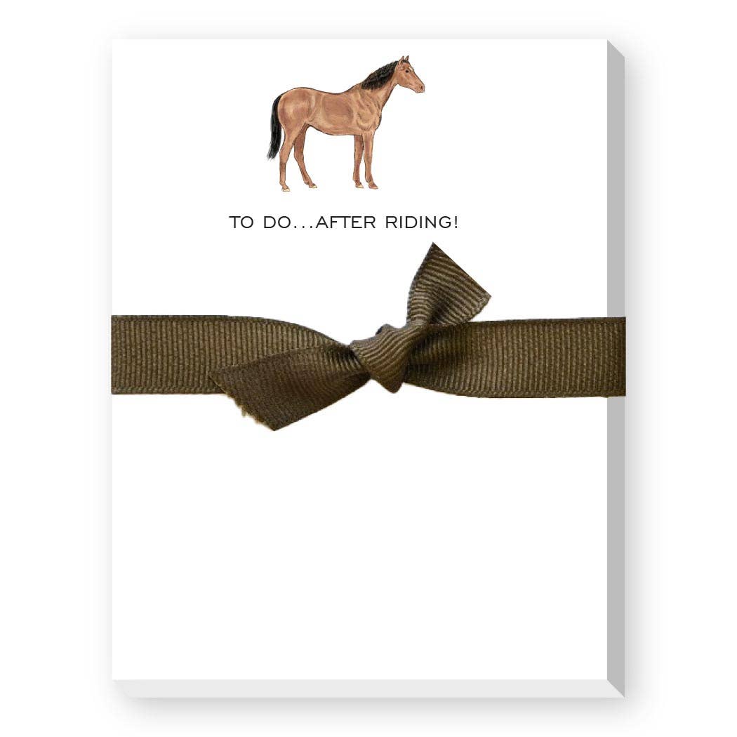 Donovan Designs - TO DO AFTER RIDING MINI NOTEPAD-HORSE: HORSE