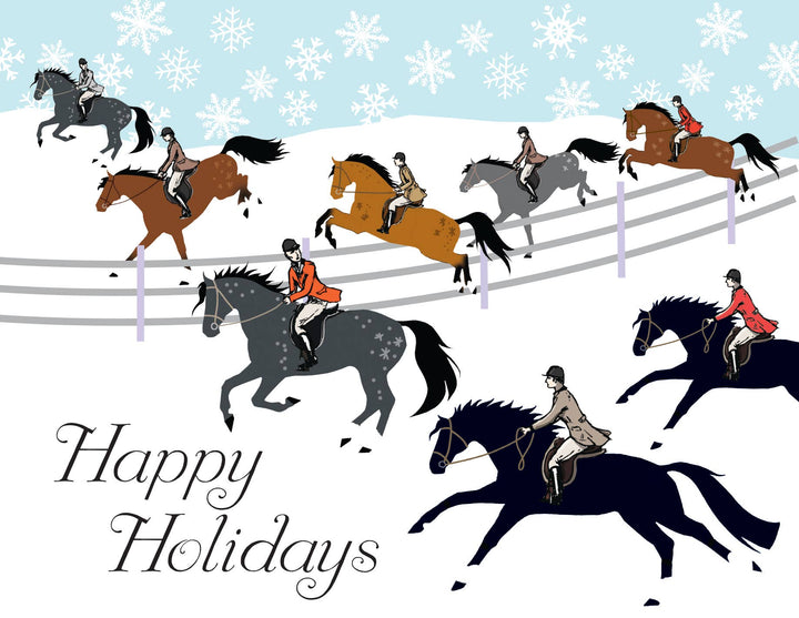 Horse Hollow Press Holiday Greeting Card - Fox Hunting