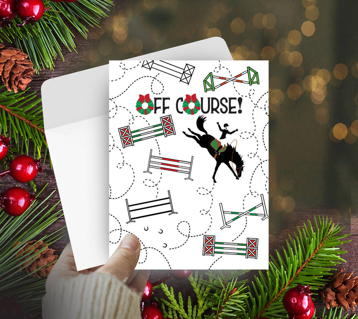 Horse Hollow Press Off Course Holiday Greeting Card
