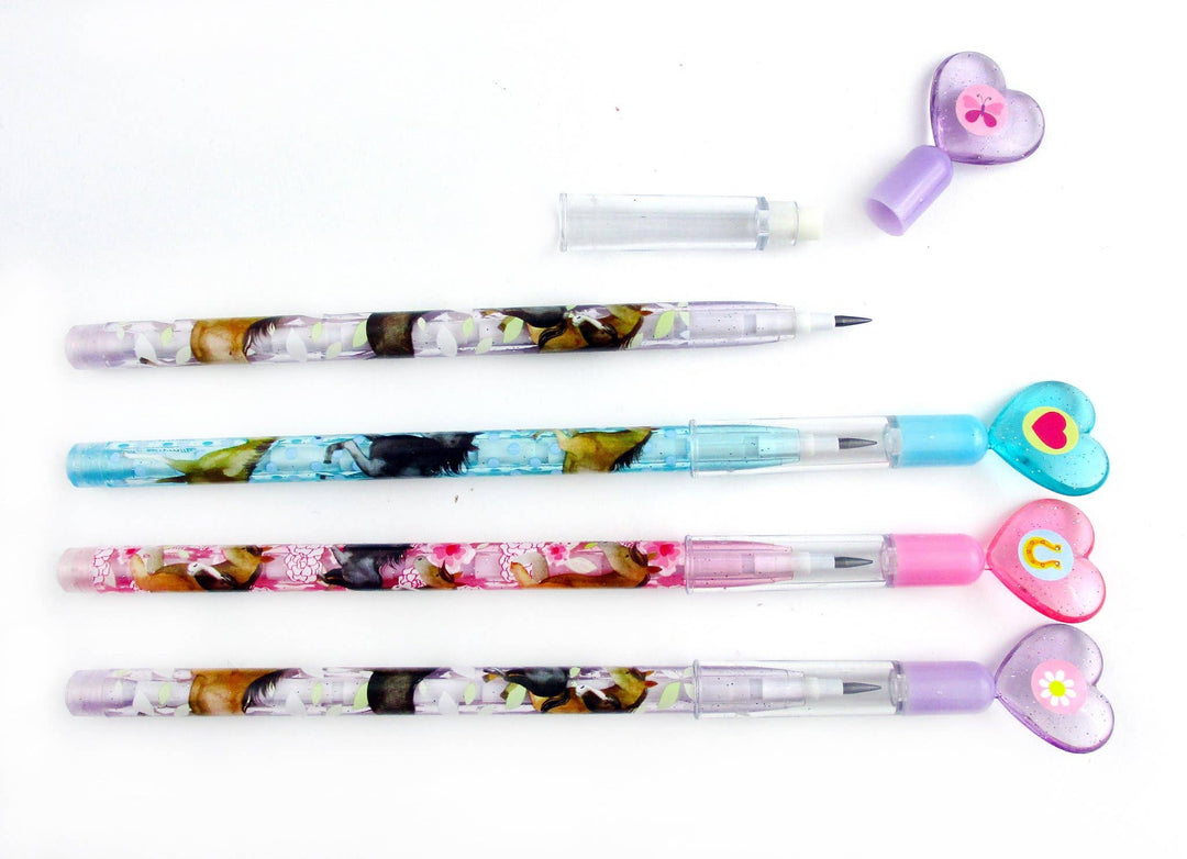 Tiny Mills - 24 Pcs Horse and Pony Multi Point Pencils