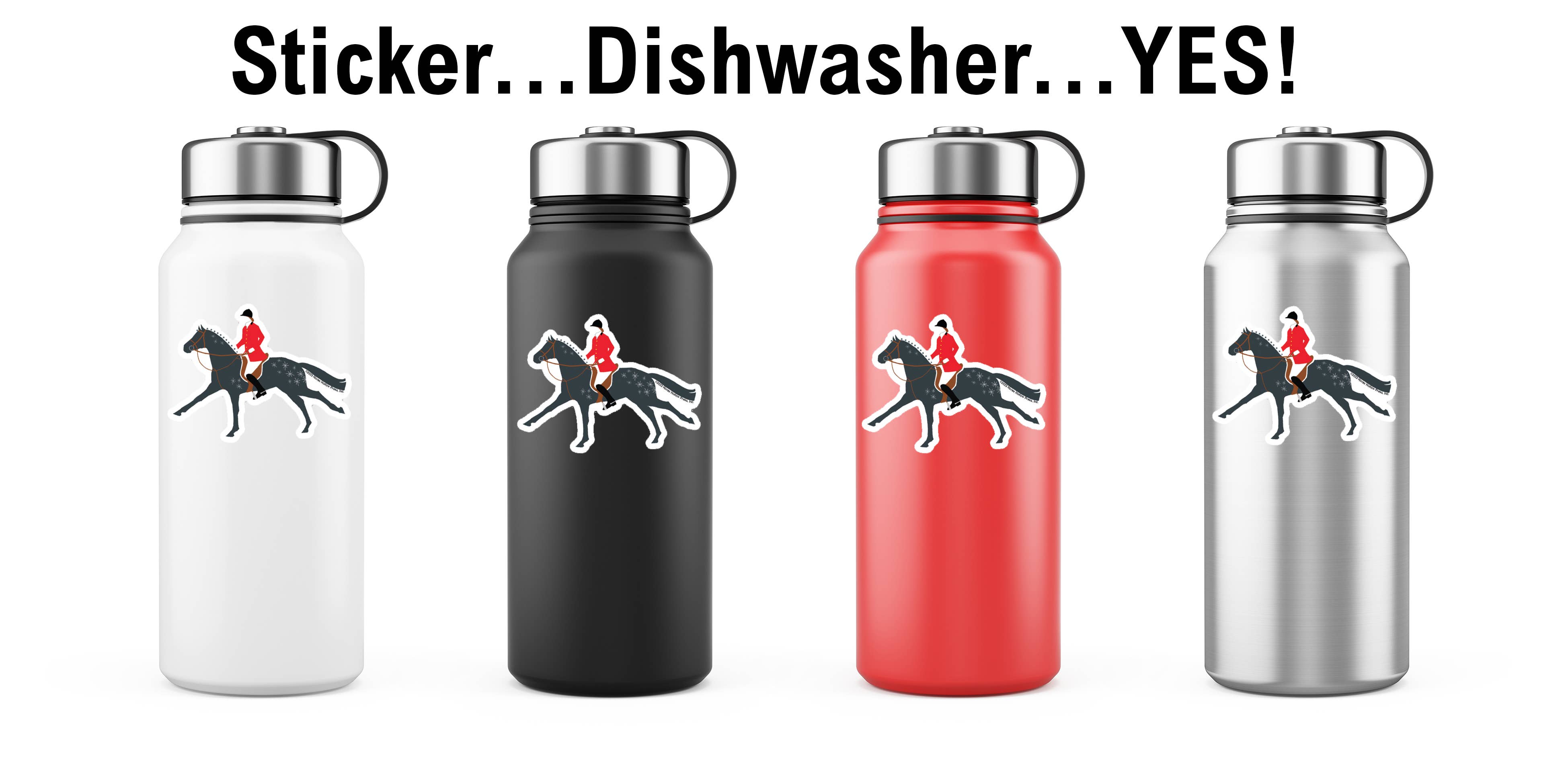 Horse Hollow Press - 3" Waterproof Fox Hunter Dark Gray Sticker