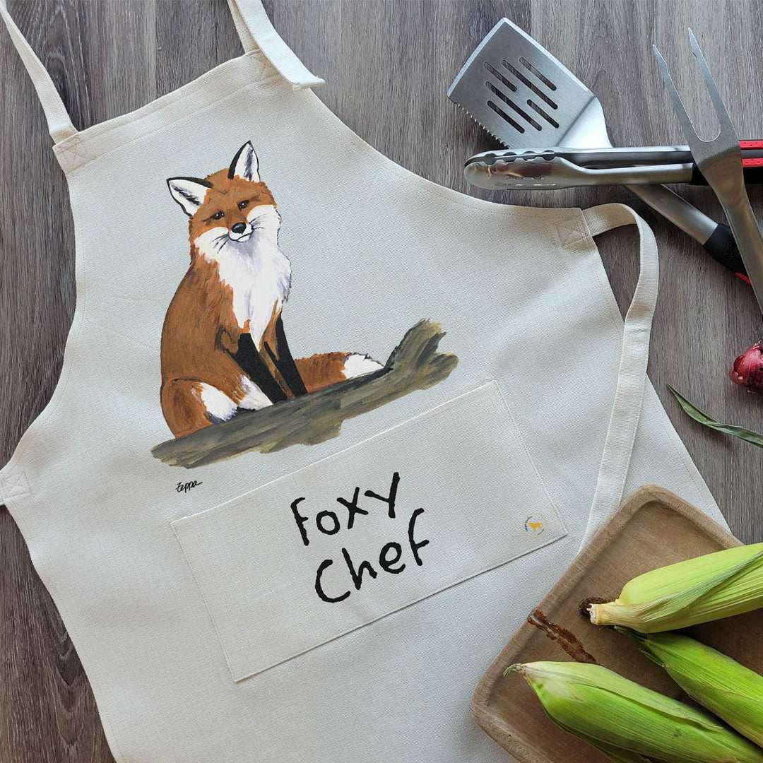Zeppa Studios - Sitting Fox Chef's Apron