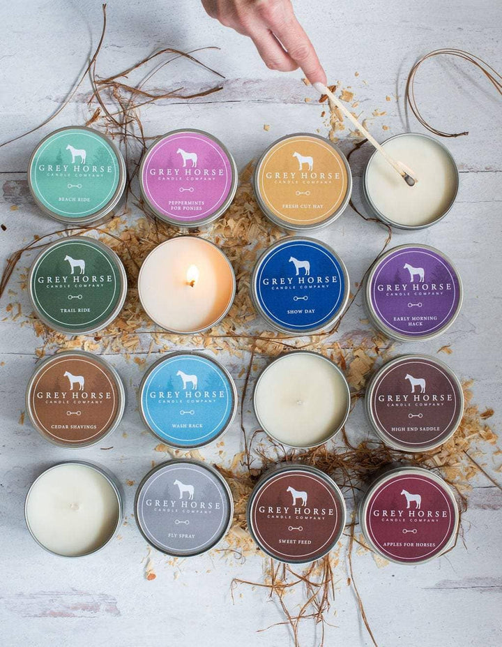 Grey Horse Candle Company - Soy Candle Tins: High End Saddle