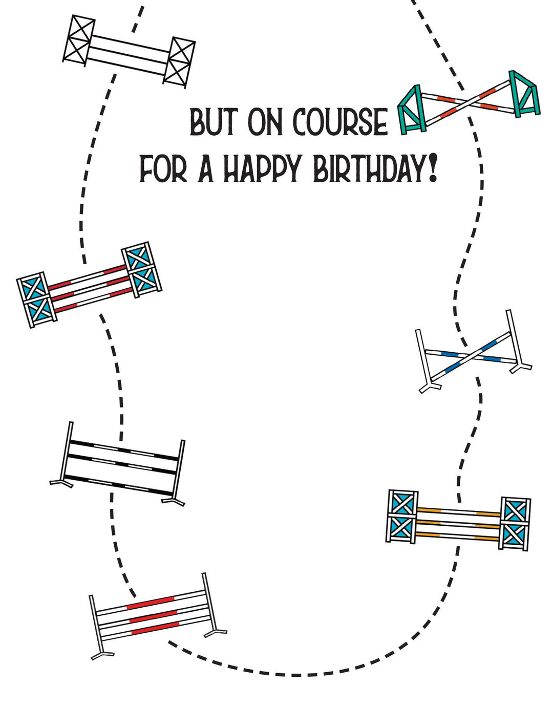 Horse Hollow Press - Off Course but on course... Birthday Card