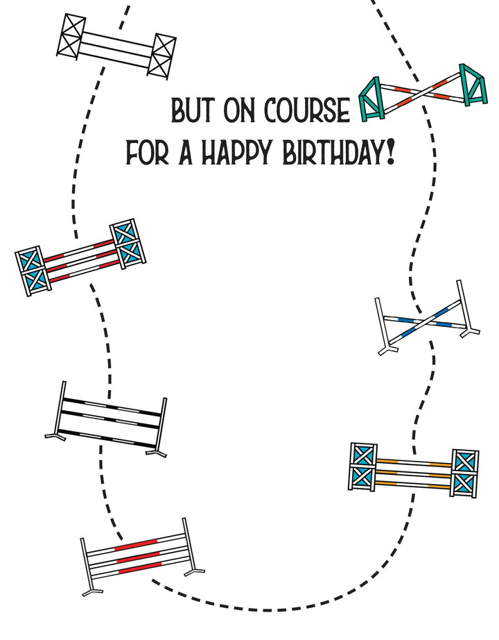 Horse Hollow Press - Off Course but on course... Birthday Card