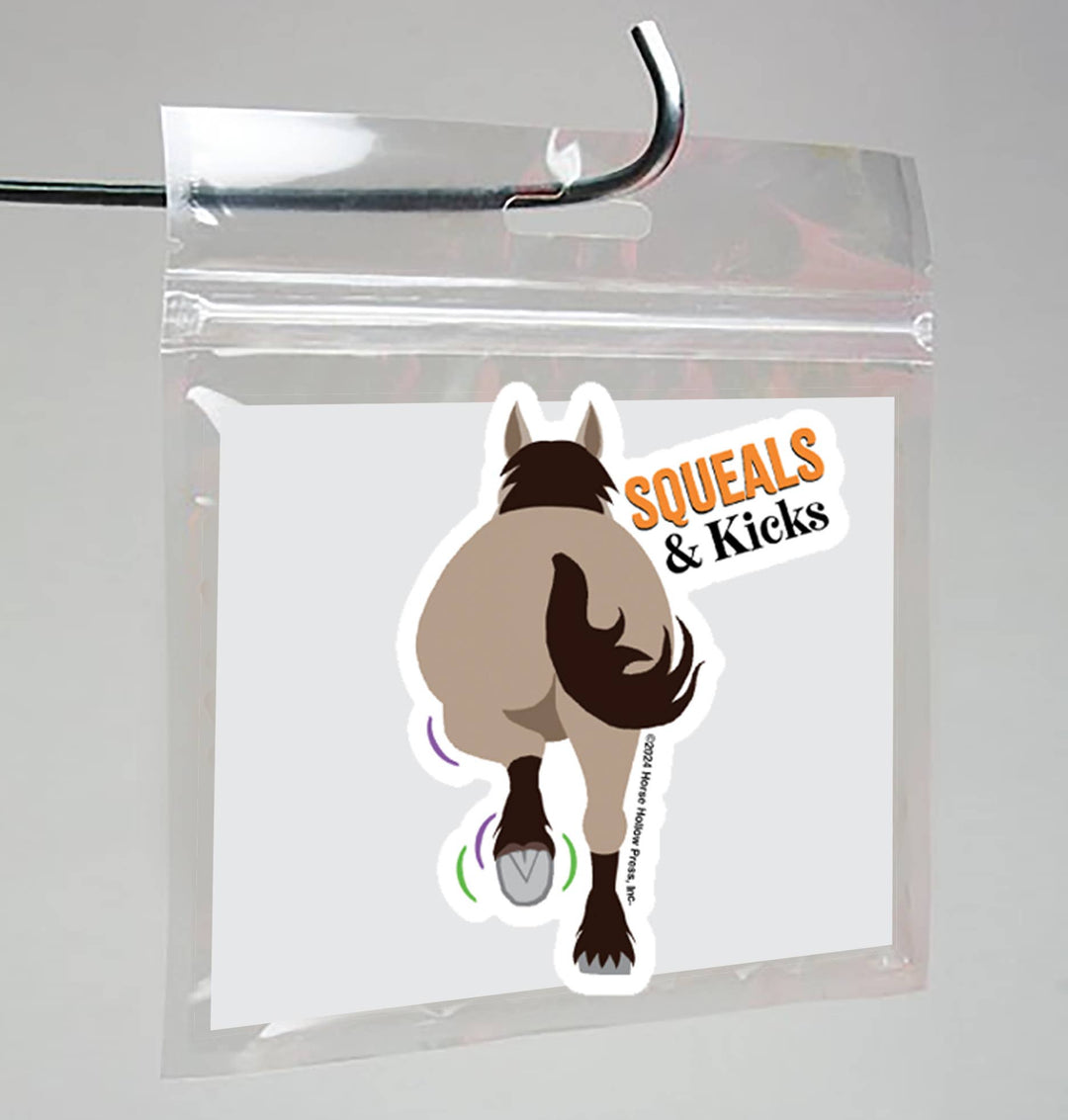 Horse Hollow Press - Horse Sticker Waterproof 3" Squeal & Kick