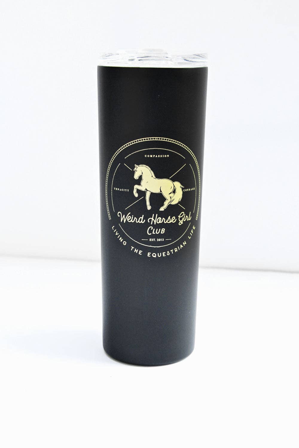 Spiced Equestrian - Weird Horse Girl Club Travel Tumbler: Onyx
