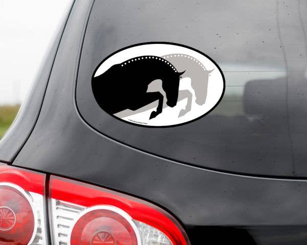Horse Hollow Press - 5 x 3 Waterproof Oval Equestrian Horse Sticker Show Hunters