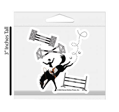 Horse Hollow Press- Horse Sticker Waterproof 3"  Off Course