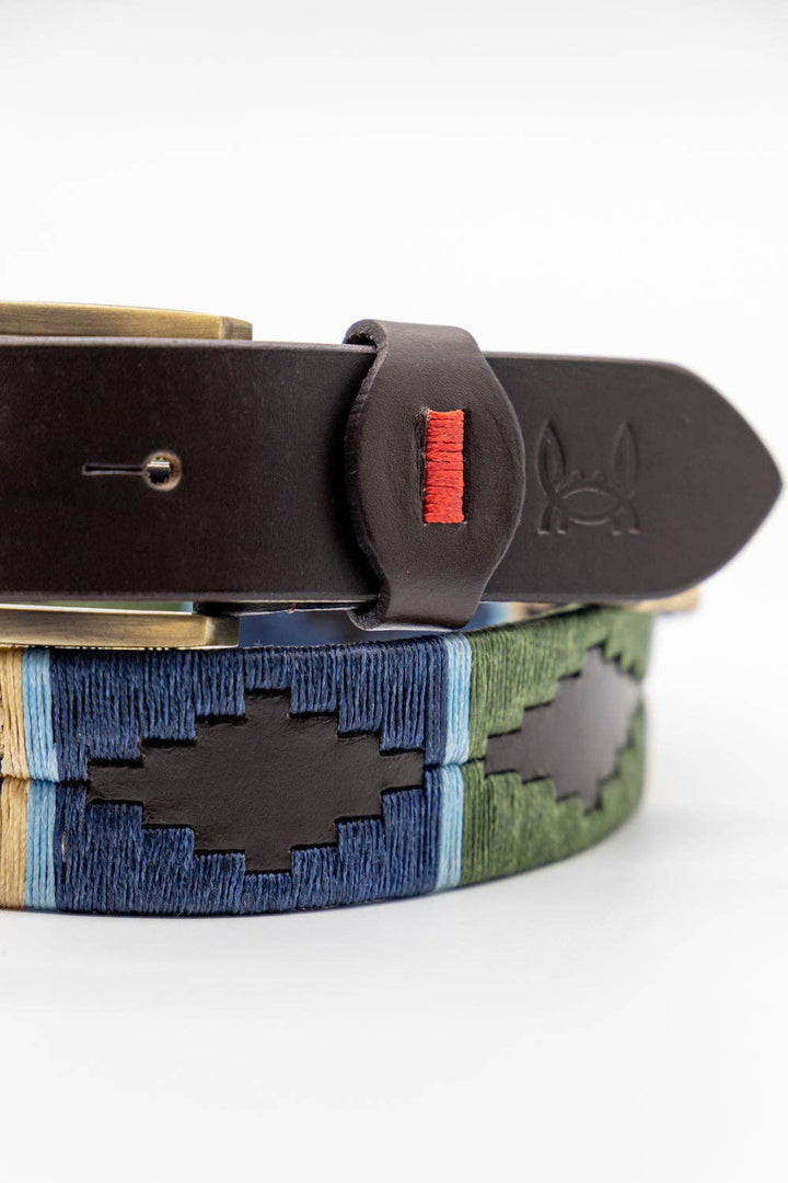 Custi Mikelo - Argentinian Polo Belt Beige Navy Green