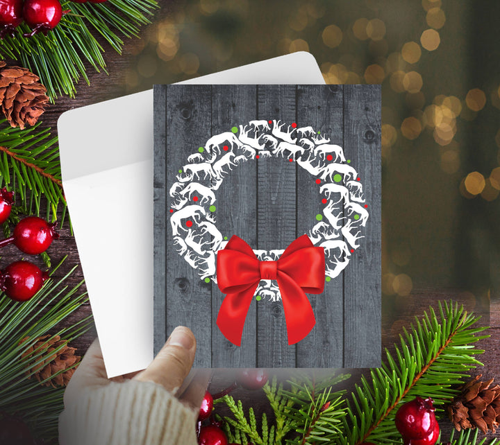 Horse Hollow Press - Horse Christmas Card: Wreath Made of Horses