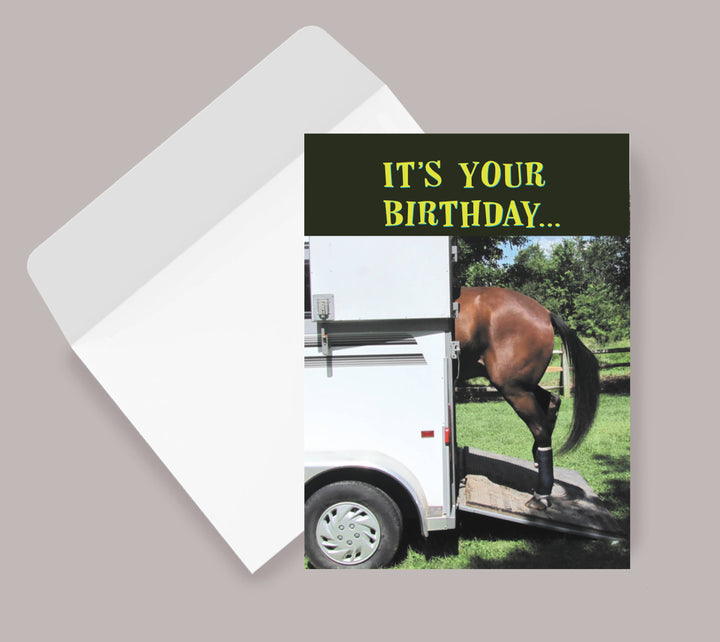 Horse Hollow Press - Horse Greeting Birthday Card / Get Loaded! / Funny