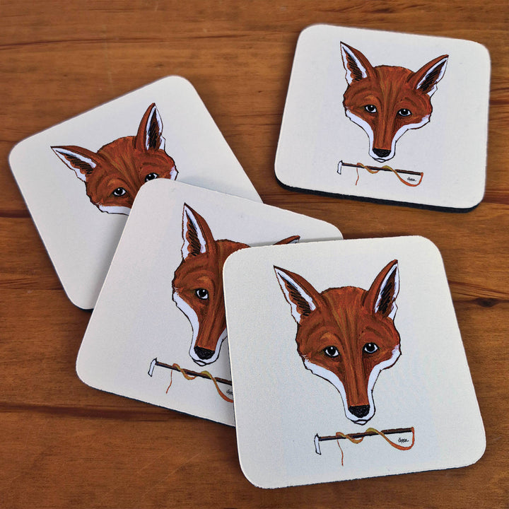 Zeppa Studios - Fox Mask Beverage Coasters