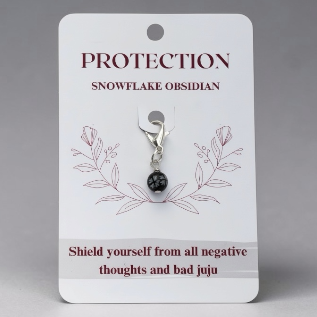 Dubois Cheval - Snowflake Obsidian Protection Charm