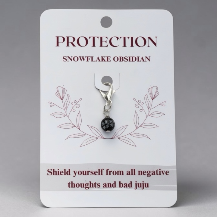 Dubois Cheval - Snowflake Obsidian Protection Charm