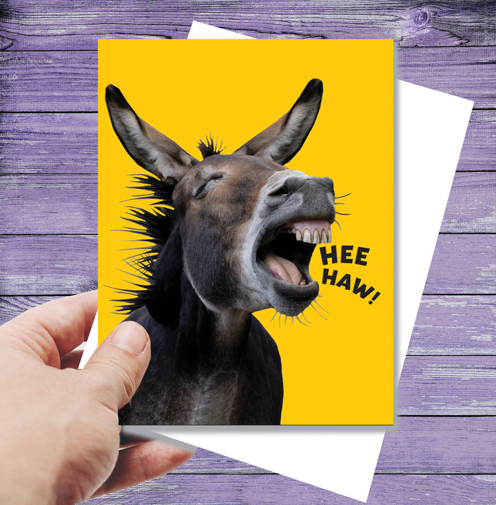 Horse Hollow Press -Hee Haw Donkey Birthday Card