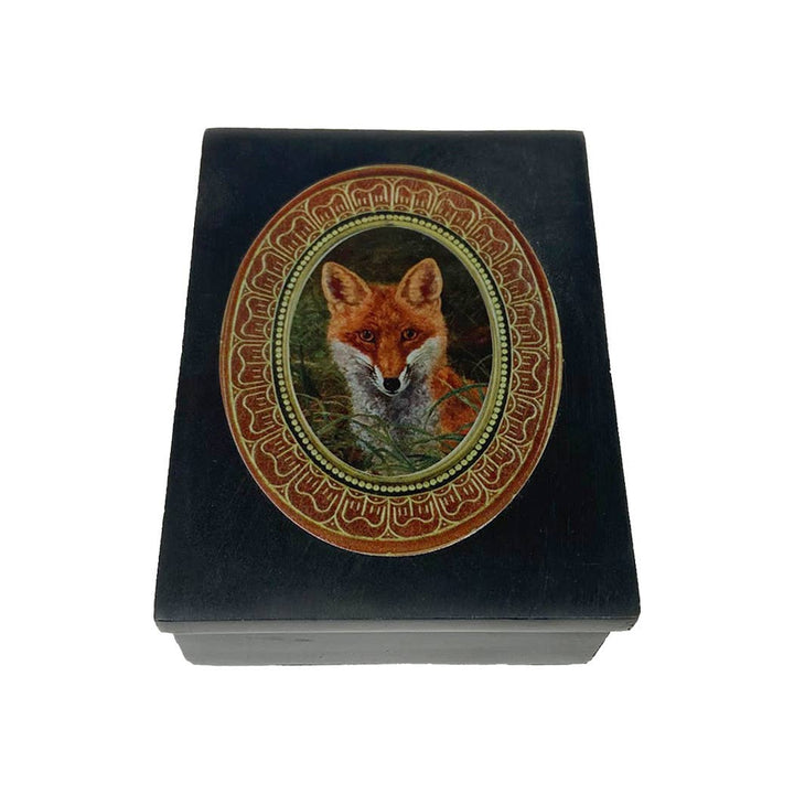 Madison Bay Co. - Red Fox in the Grass Soapstone Decorative Box