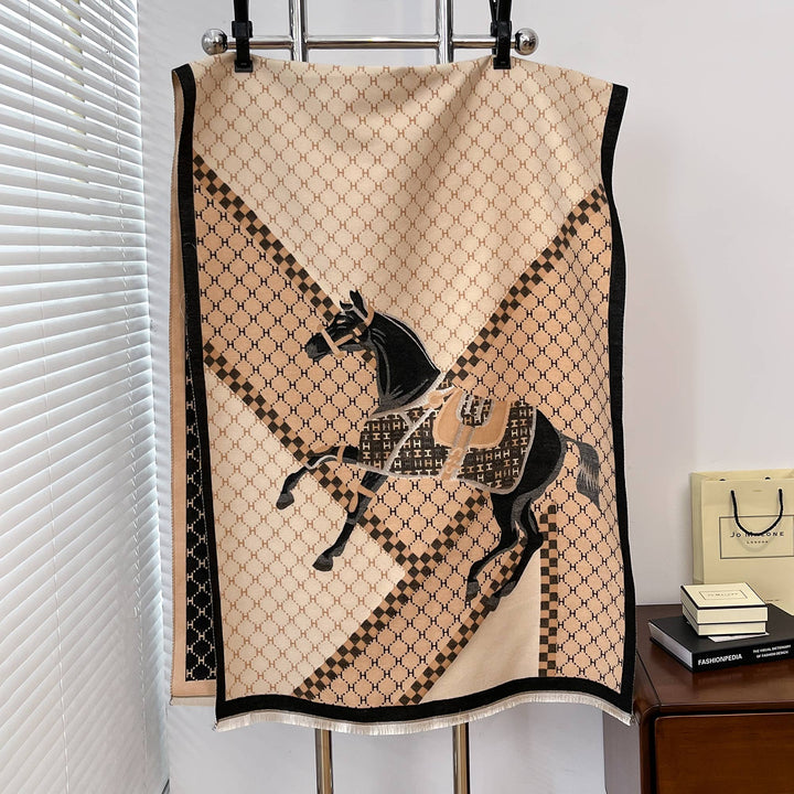 Winding River - Equestrian Tan / Black Giddy Up! Reversible Wrap