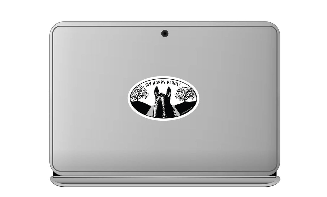 Horse Hollow Press - 3" Waterproof My Happy Place Oval Sticker