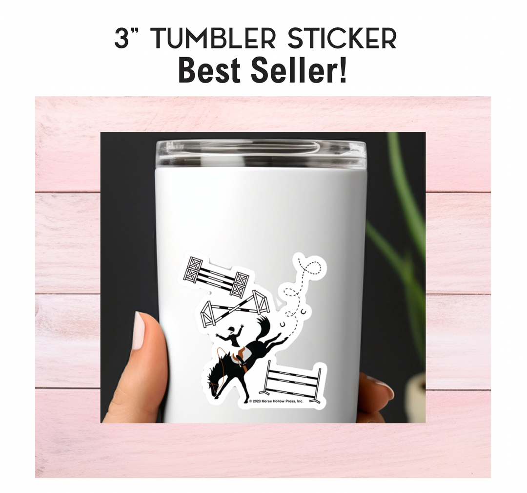 Horse Hollow Press- Horse Sticker Waterproof 3"  Off Course