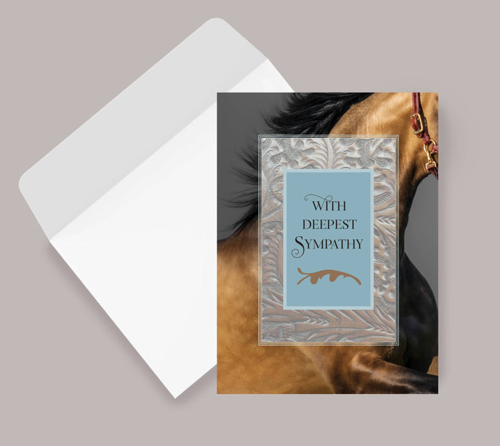 Horse Hollow Press  - Horse Sympathy Greeting Card / Blank Inside / Western