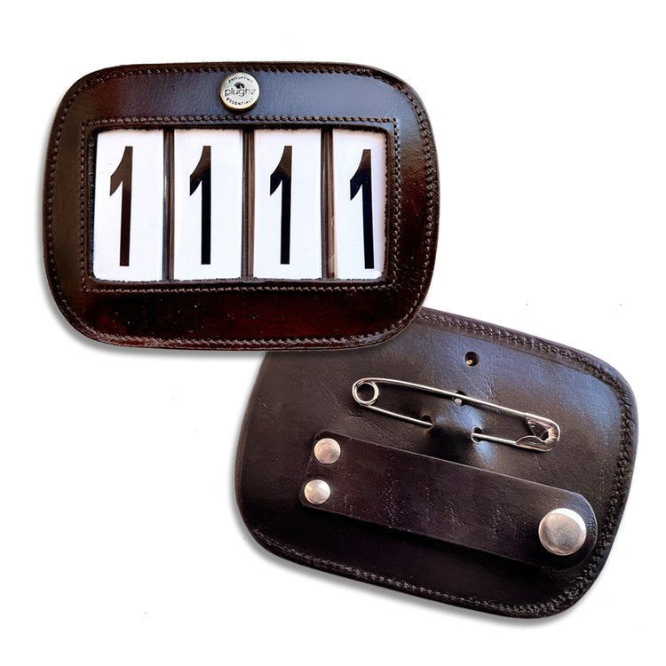 Plughz Leather Competition Number Holder