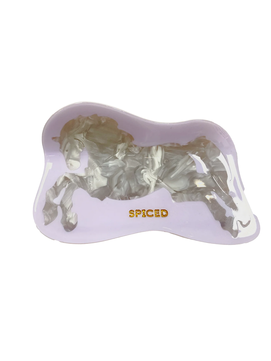 Spiced Equestrian Prancing Ponies Claw Clip