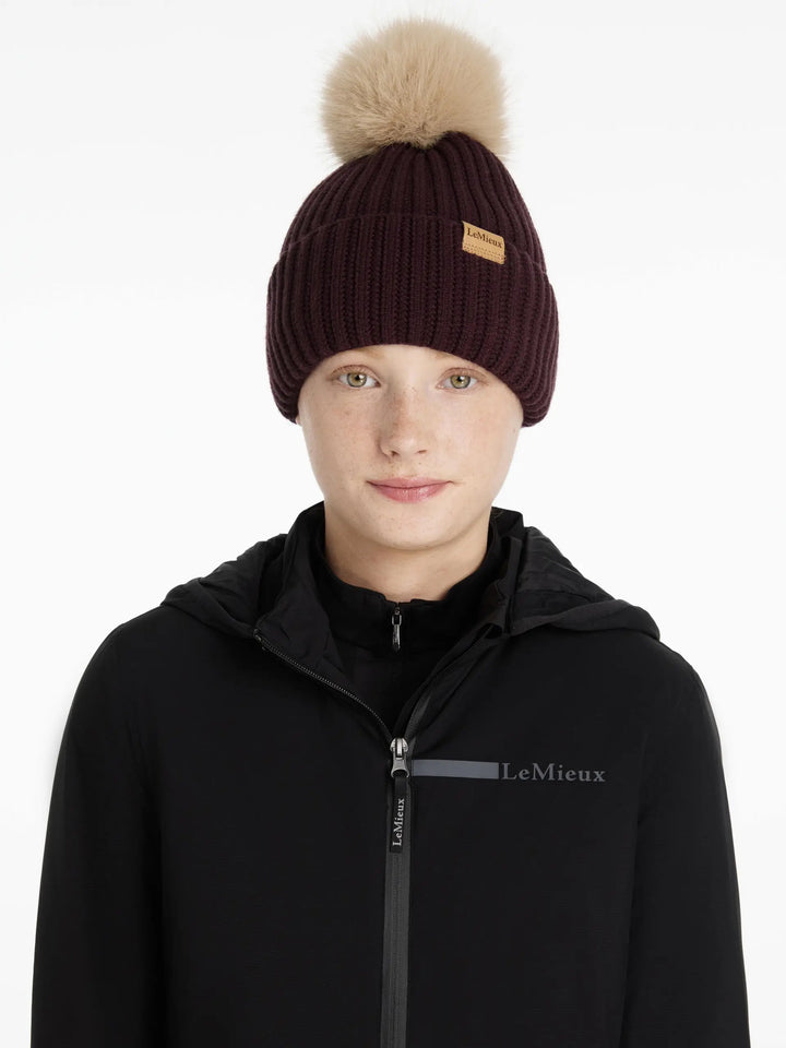 LiMieux Clara Rib Beanie Damson