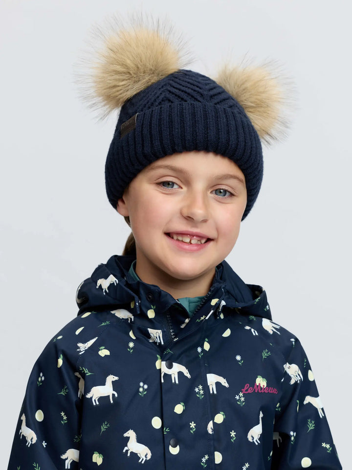 LeMieux Mini Double Pom Beanie