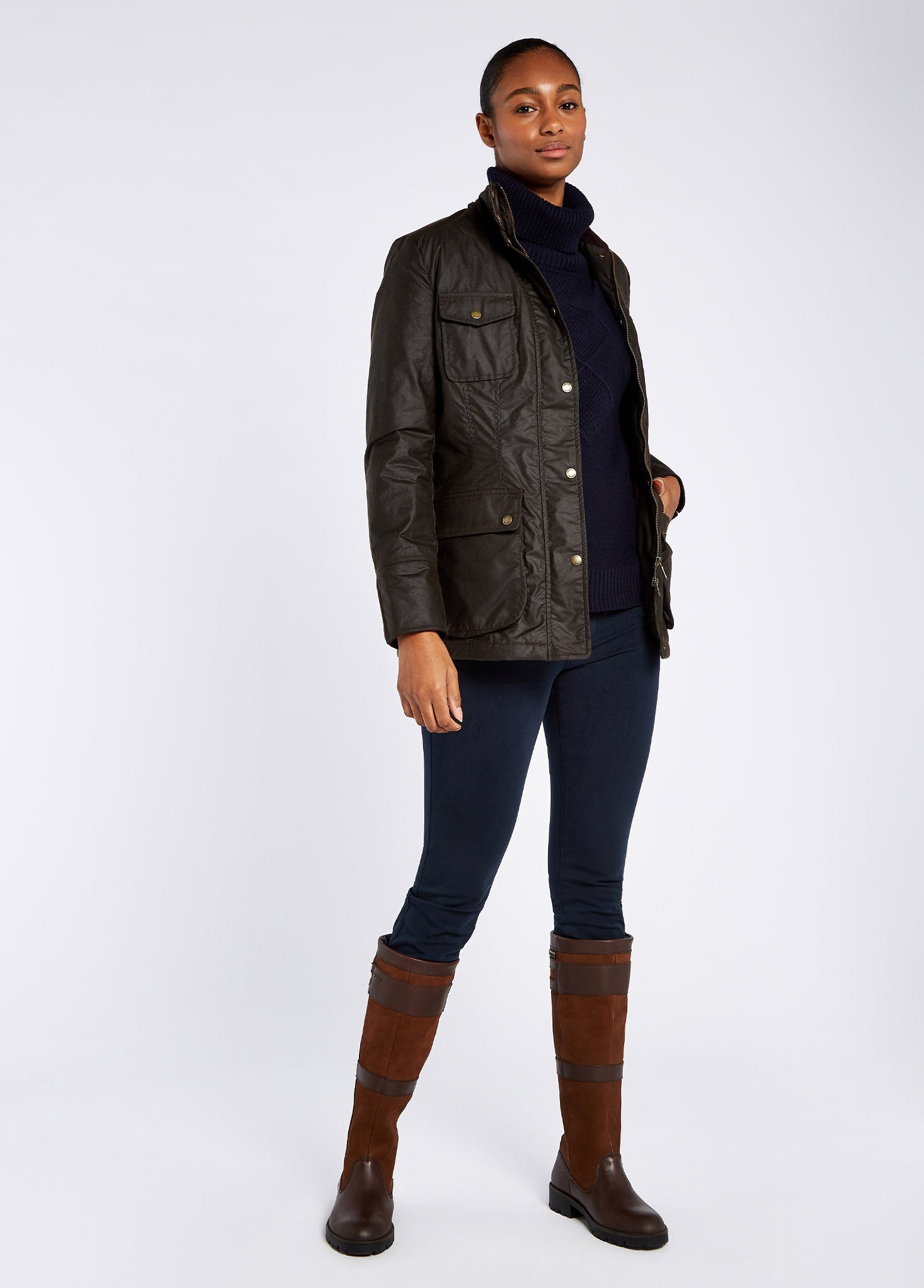 Dubarry Munsboro Ladies Wax Jacket - Verdigris
