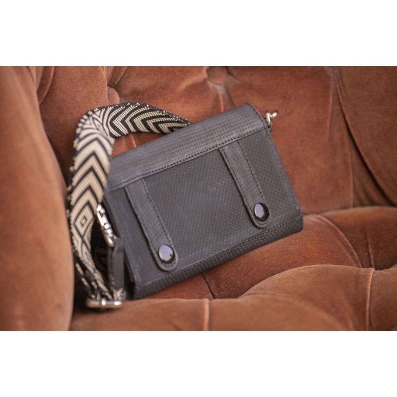 Penelope Perforated Leather Phone Pocket