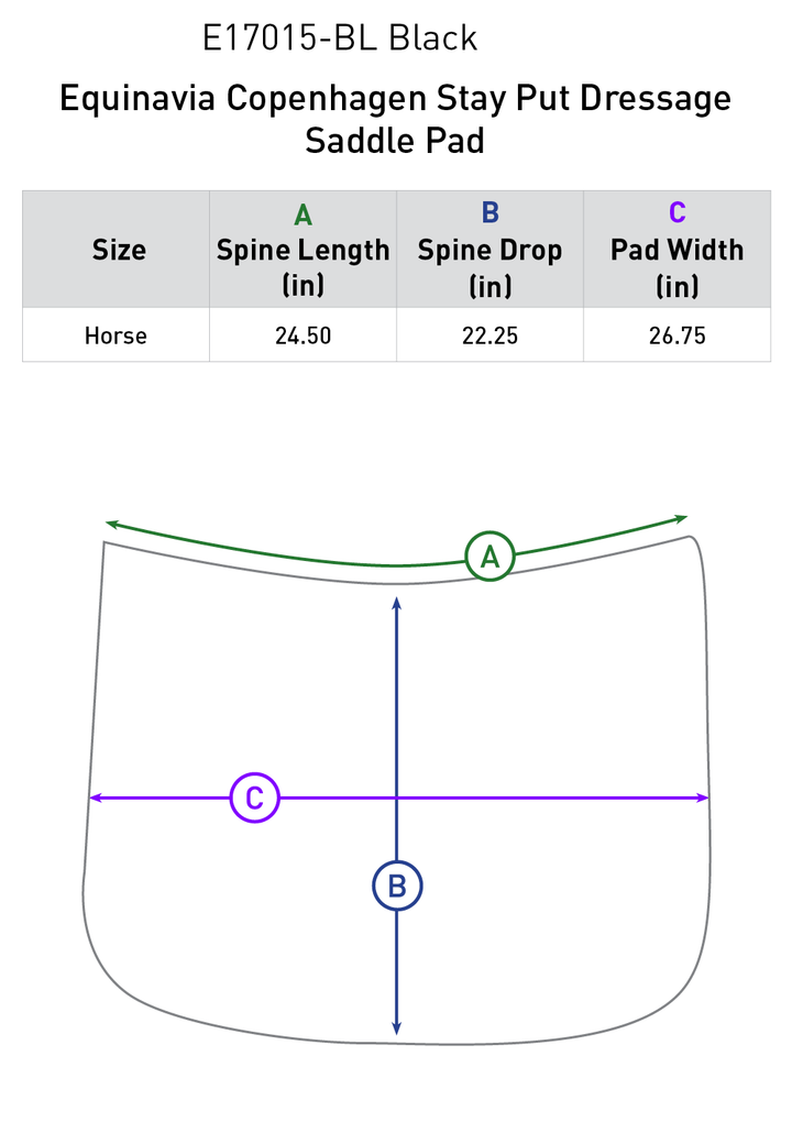 Equinavia Copenhagen Stay Put Dressage Saddle Pad