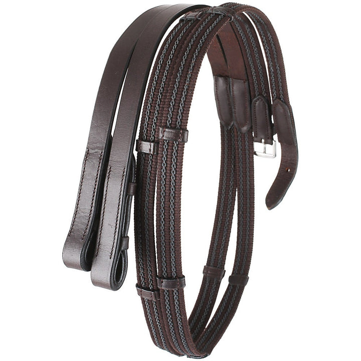 Camelot Anti-Slip Rubberized Reins With Stops