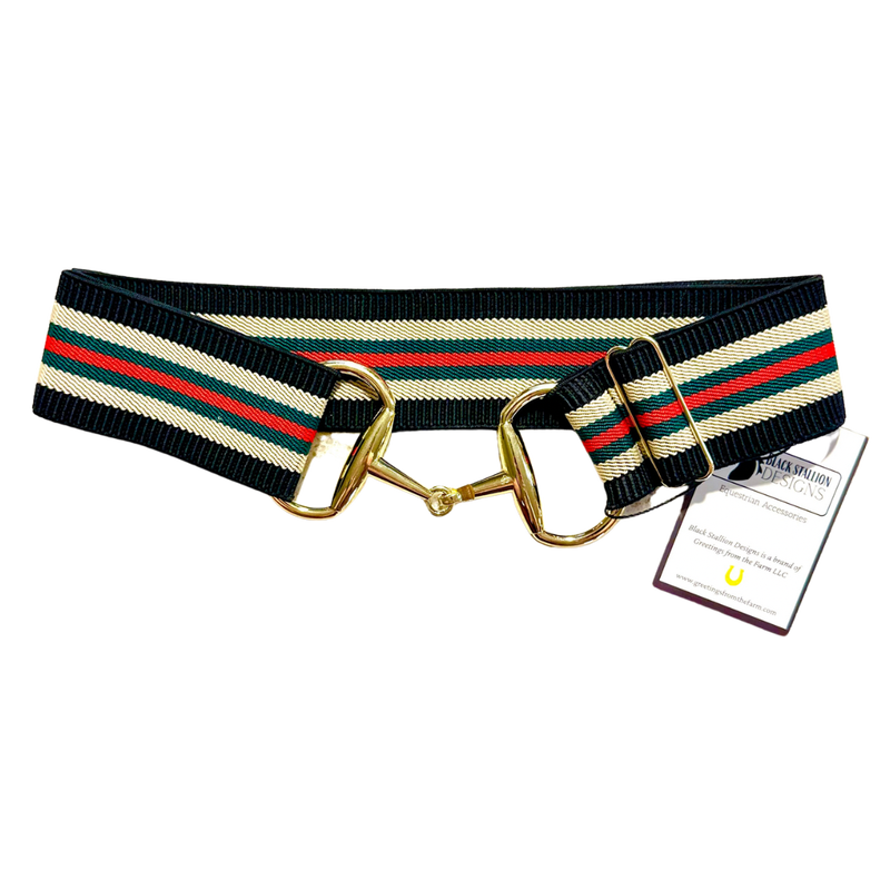 Black Stallion Designs 2" Elastic Snaffle Bit Belt