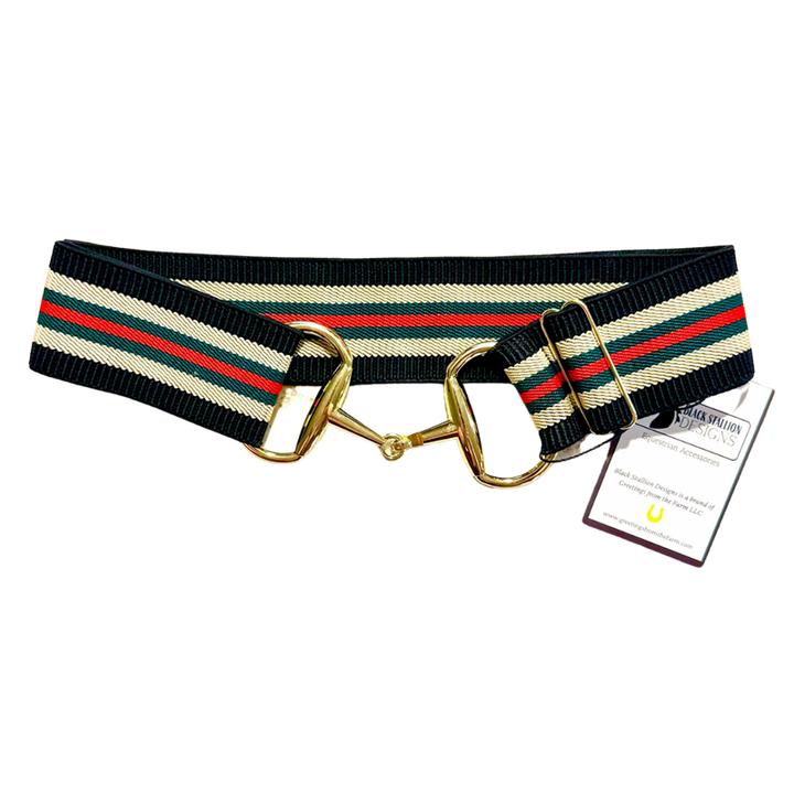 Black Stallion Designs 2" Elastic Snaffle Bit Belt