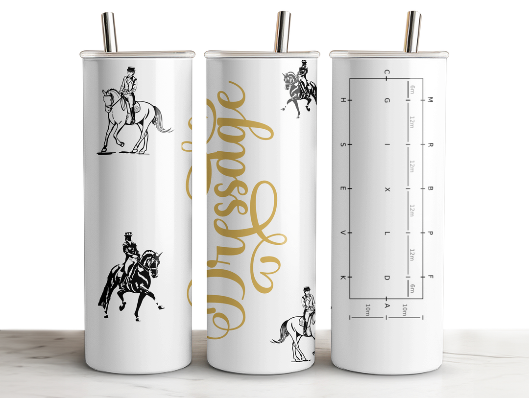 Black Stallion Drink Tumblers - Dressage Arena